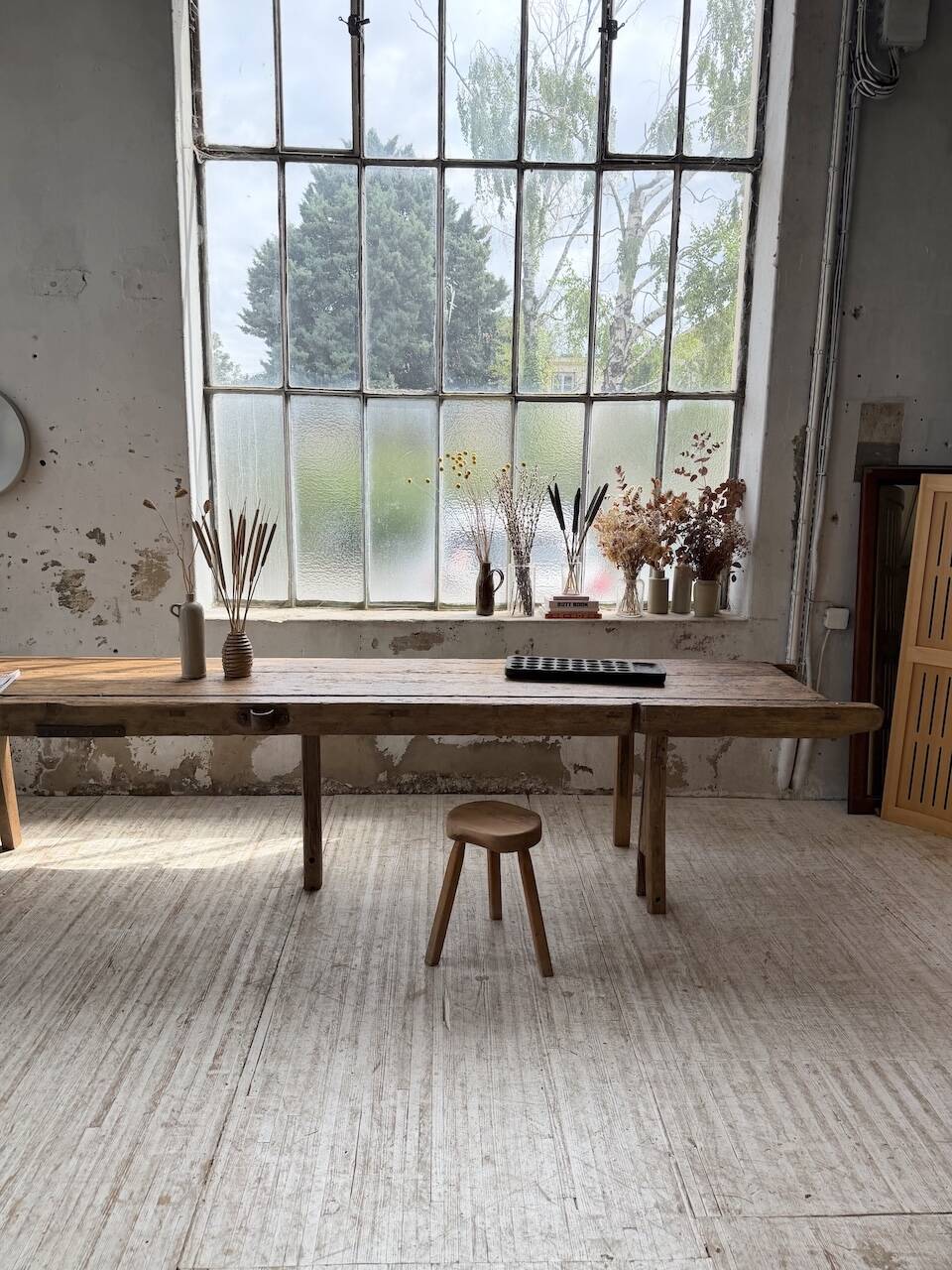 Brutalist popular art table XXL 3.5m/4m pine and oak