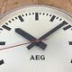 Grey Industrial Factory Wall Clock from AEG, 1960s