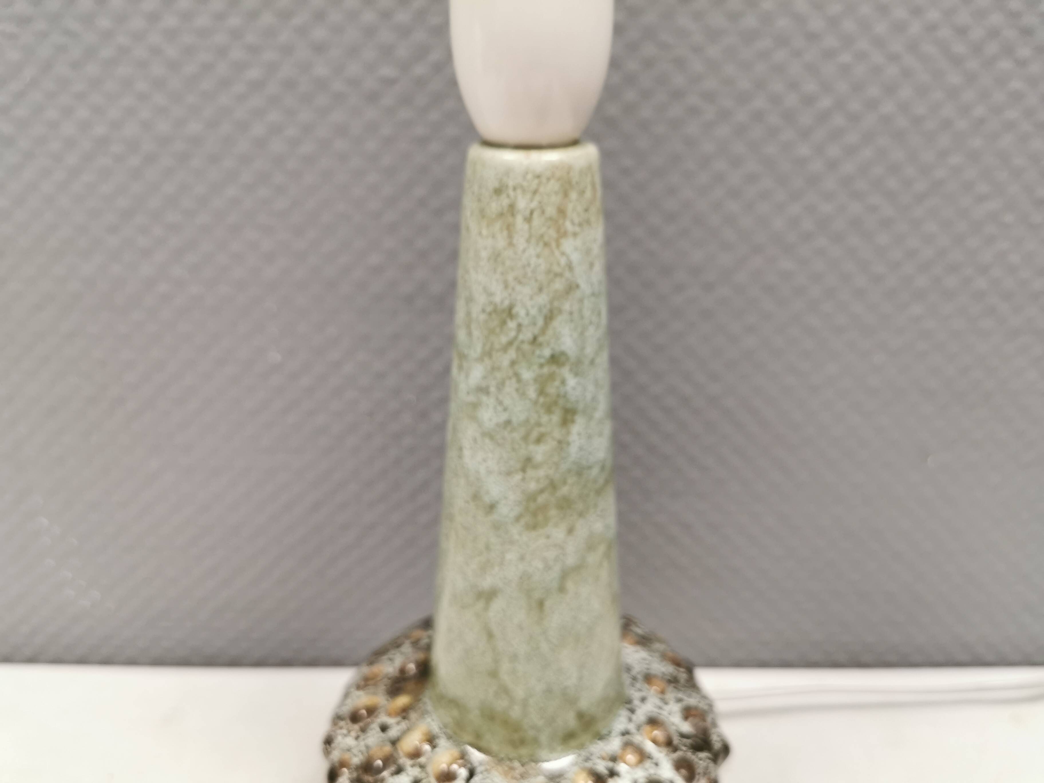 Danish table lamp in ceramic with a beautiful mint green glaze.