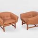 Pair of Corona lounge chairs by Lennart Bender, 1970