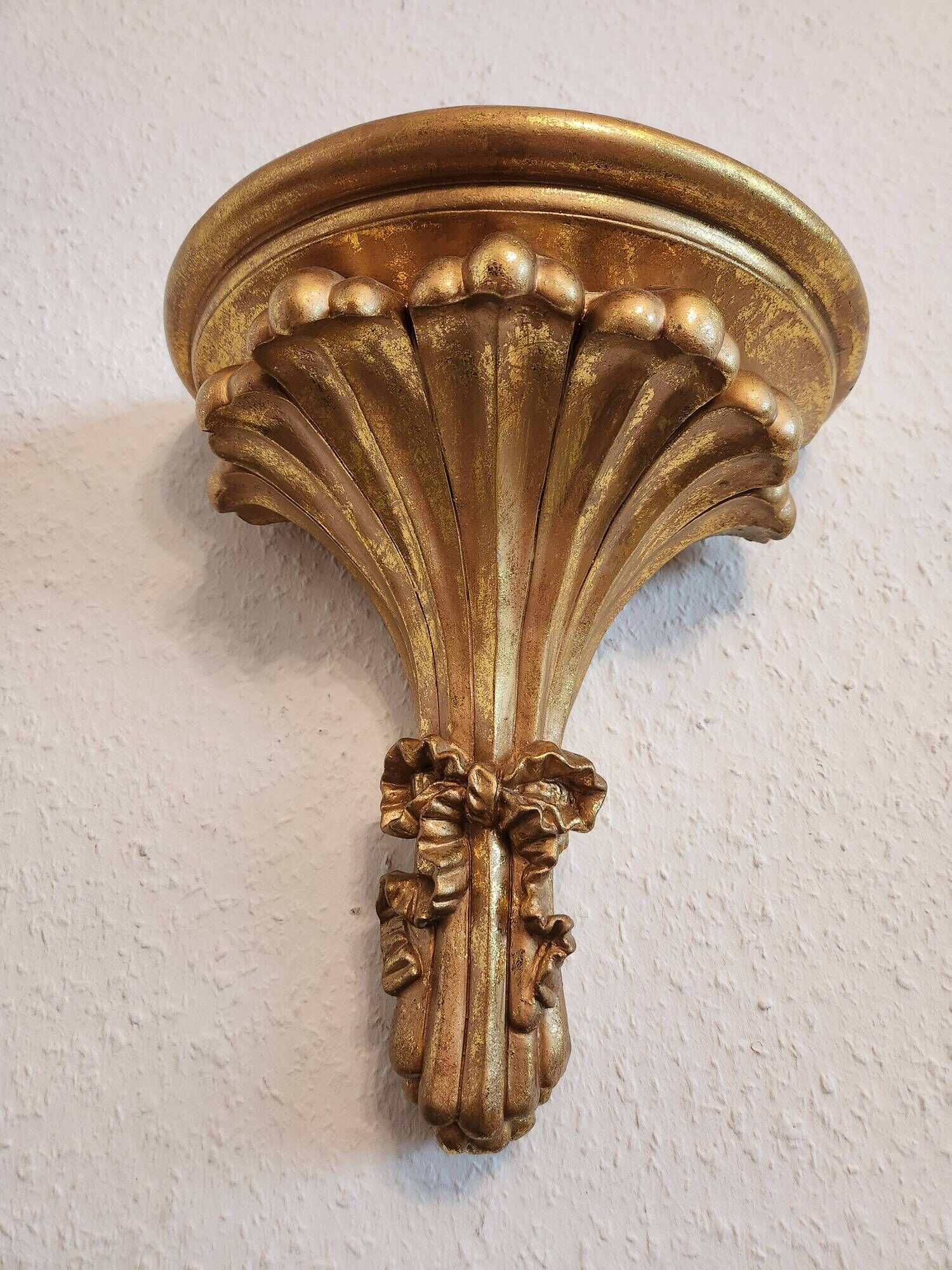 vergoldée console murale support mural étagère décorative rococo Louis XV, 1970