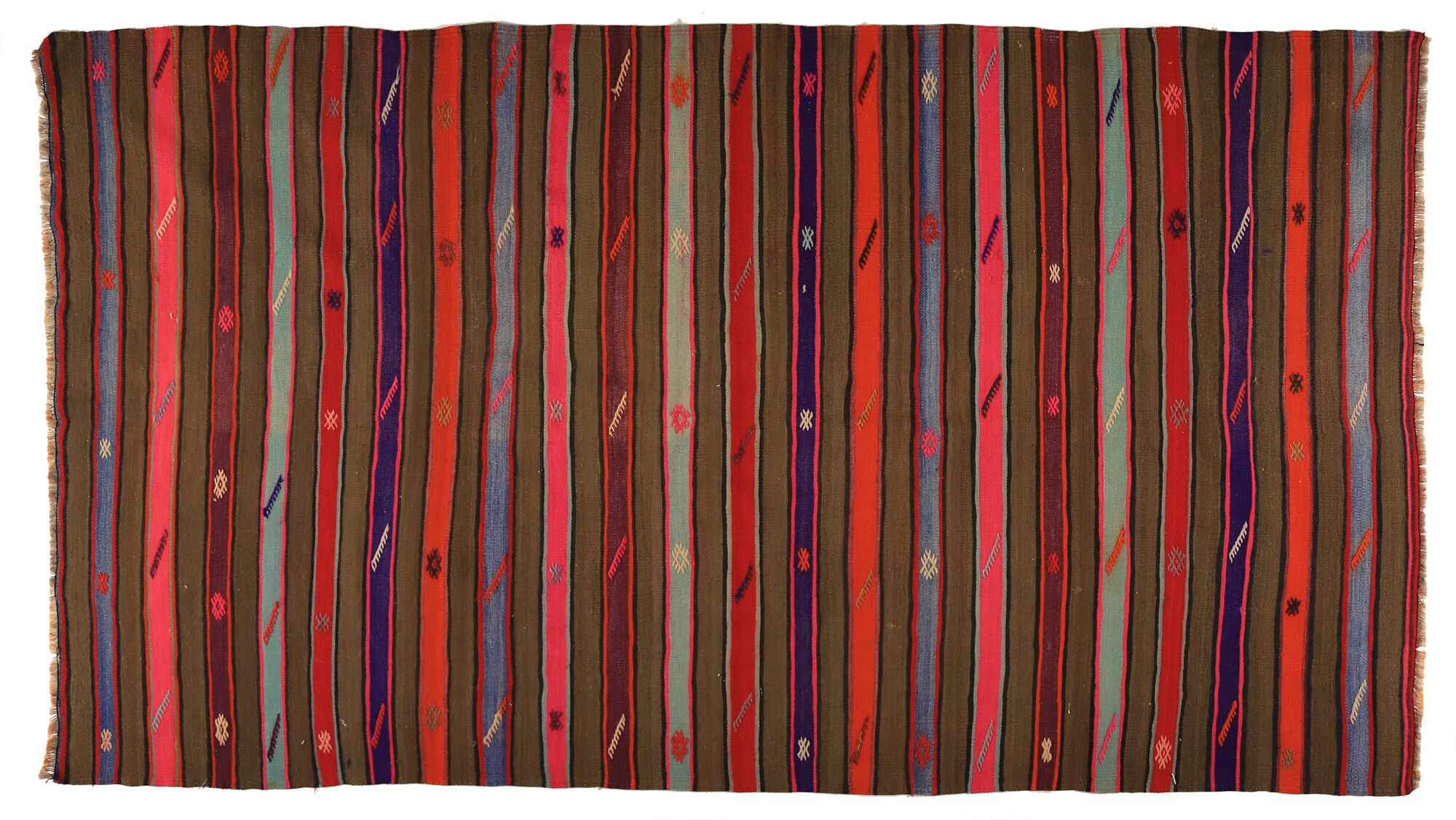 Anatolian handmade kilim rug 282 cm x 157 cm