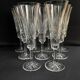 9 champagne flutes – Blown and cut crystal