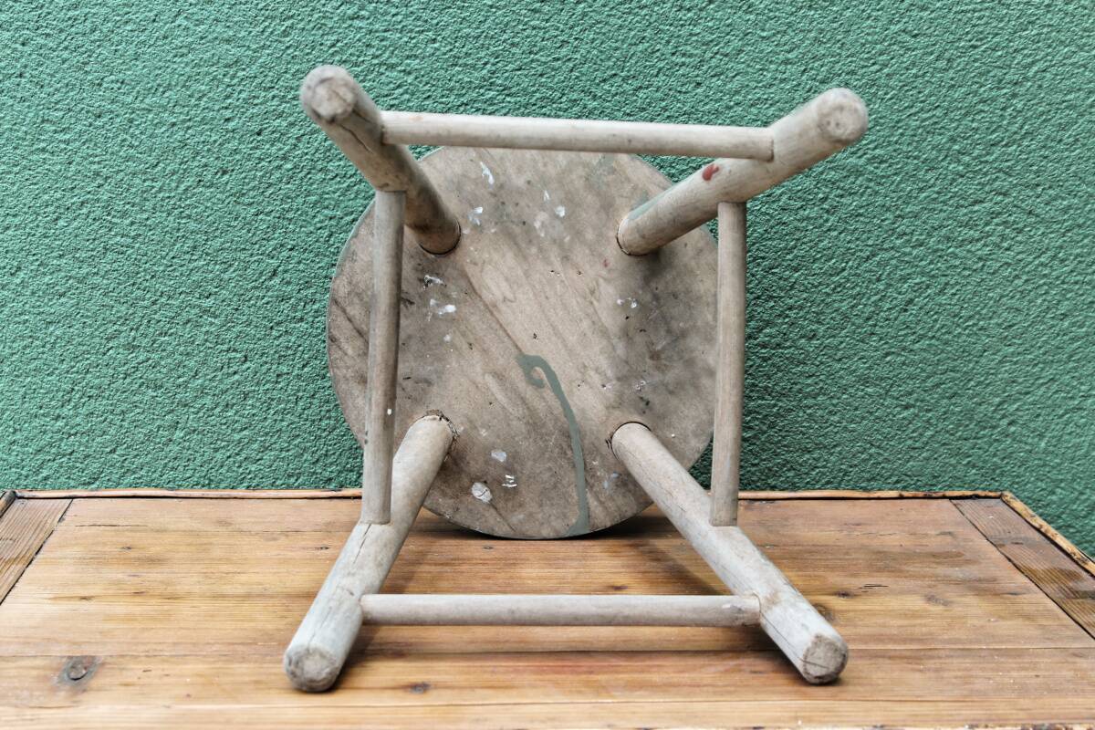 Old wooden stool