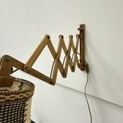 Vintage teak scissors wall lamp , 1960s