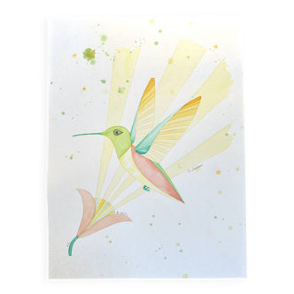 Hummingbird watercolor