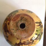 Two glazed terracotta planters