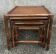 Ensemble de 3 tables gigogne, bambou, vintage, années 80
