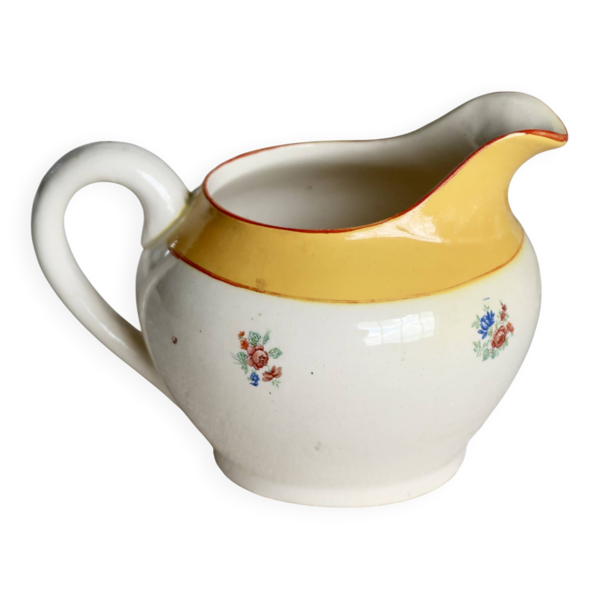 Vintage Sarreguemines porcelain milk jug – Floral motif
