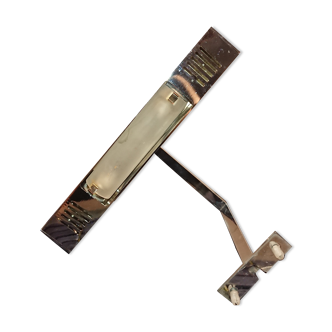 Wall lamp for painting and artwork in silver metal