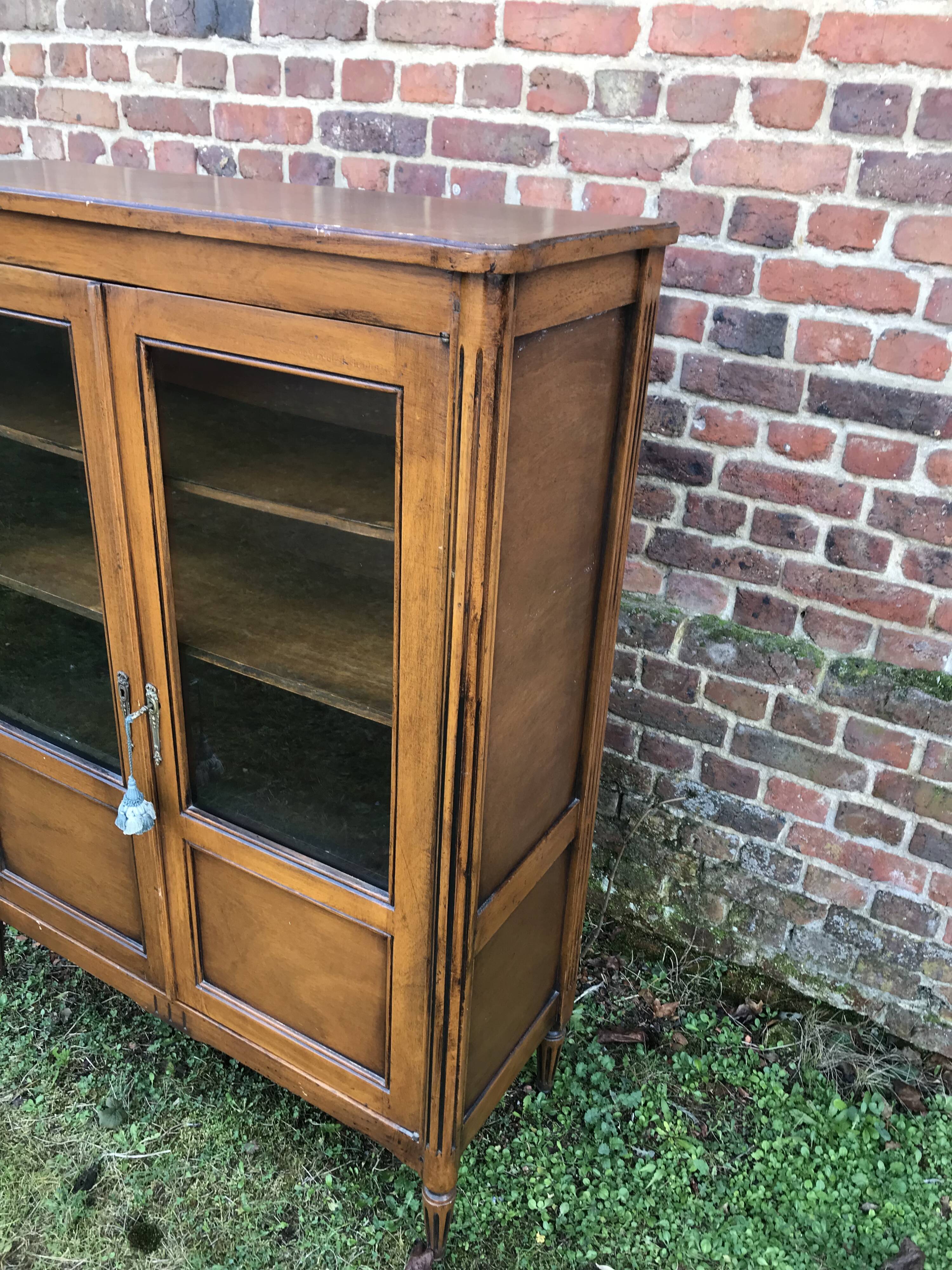 Louis XV style mahogany showcase