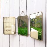 Vintage 50's triptych barber mirror