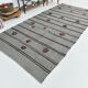 6x12 Gray & Black Modern Hemp Rug, 184x379Cm