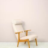 Vintage Scandinavian armchair with headrest