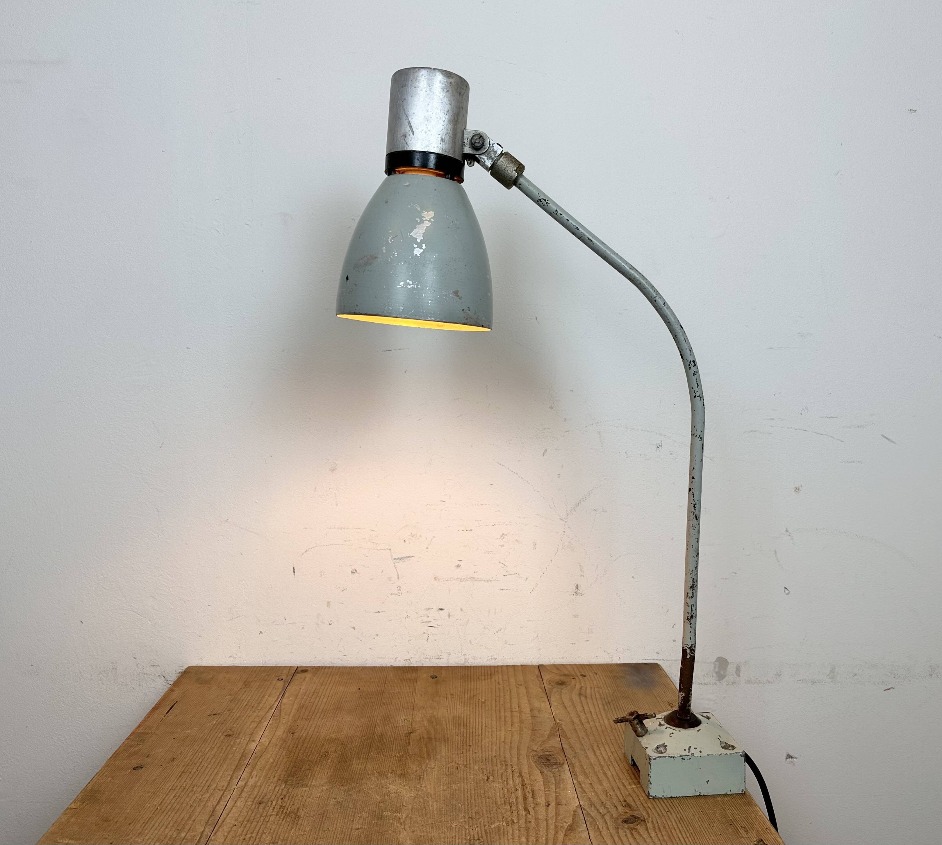 Grey Industrial Table Lamp from Elektrosvit, 1970s