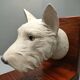 Dog head bookends ~ composite resin ~ vintage from the 70s/80s ~ england
