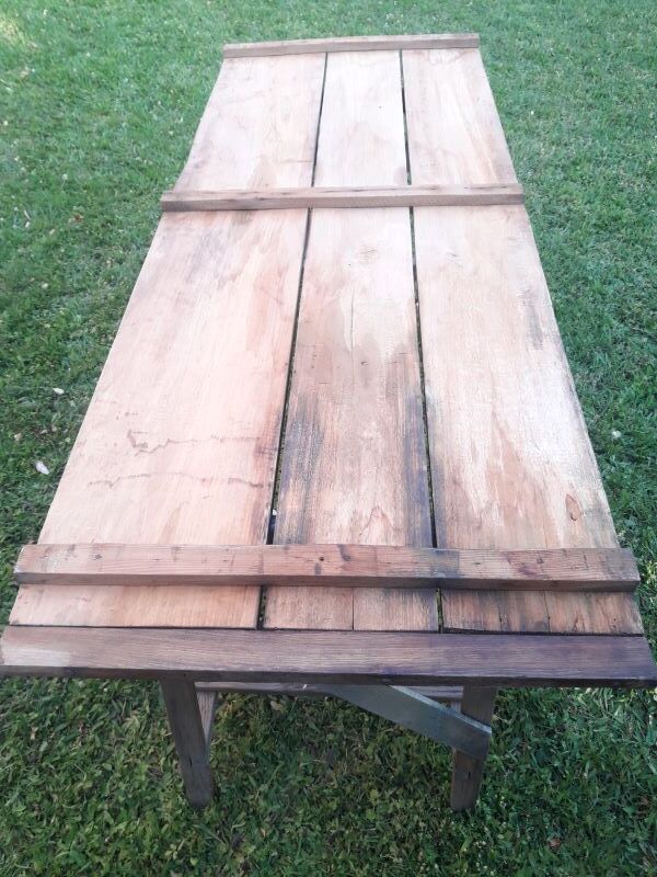 table tréteaux 2m atelier campagne ancienne