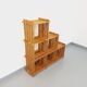 Bibliothèque étagère escalier en pin vintage des années 80 dans le style Maison Regain