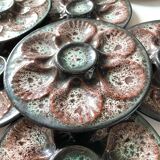 12 oyster plates Vallauris Marius Giuge