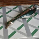 Décapsuleur vintage oie en vol en métal argenté
