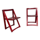 Mid-century Italian red foldable chairs by Aldo Jacober for Bazzani, 1960s, set of 2