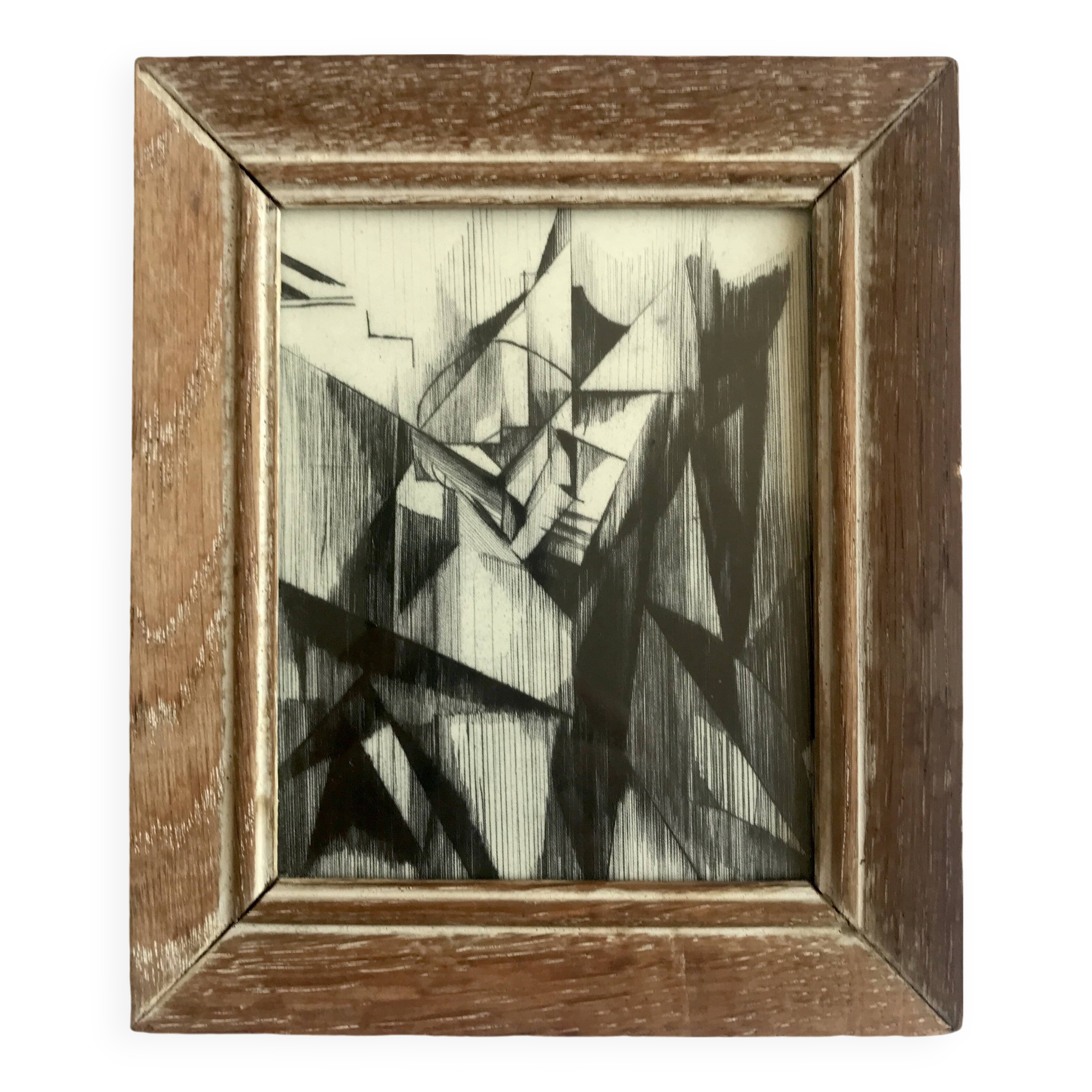 France MITROFANOFF, Untitled. Indian ink on paper. Small framed format.