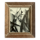 France MITROFANOFF, Untitled. Indian ink on paper. Small framed format.