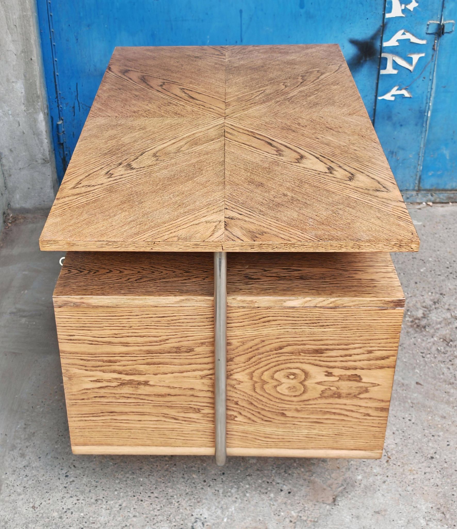 Bureau Bauhaus in ash veneer and tubular steel by Andre Lurcat