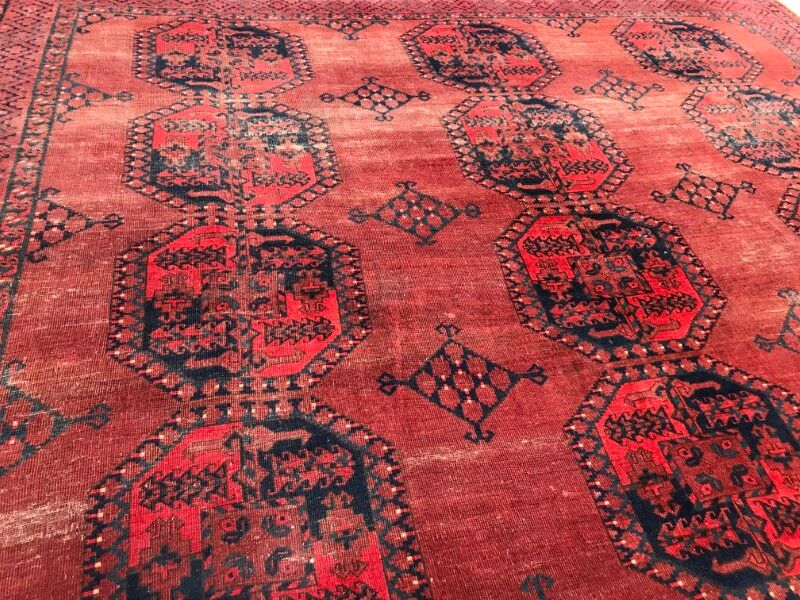 Large carpet former Turkmen afghan handmade 286 X 342 CM