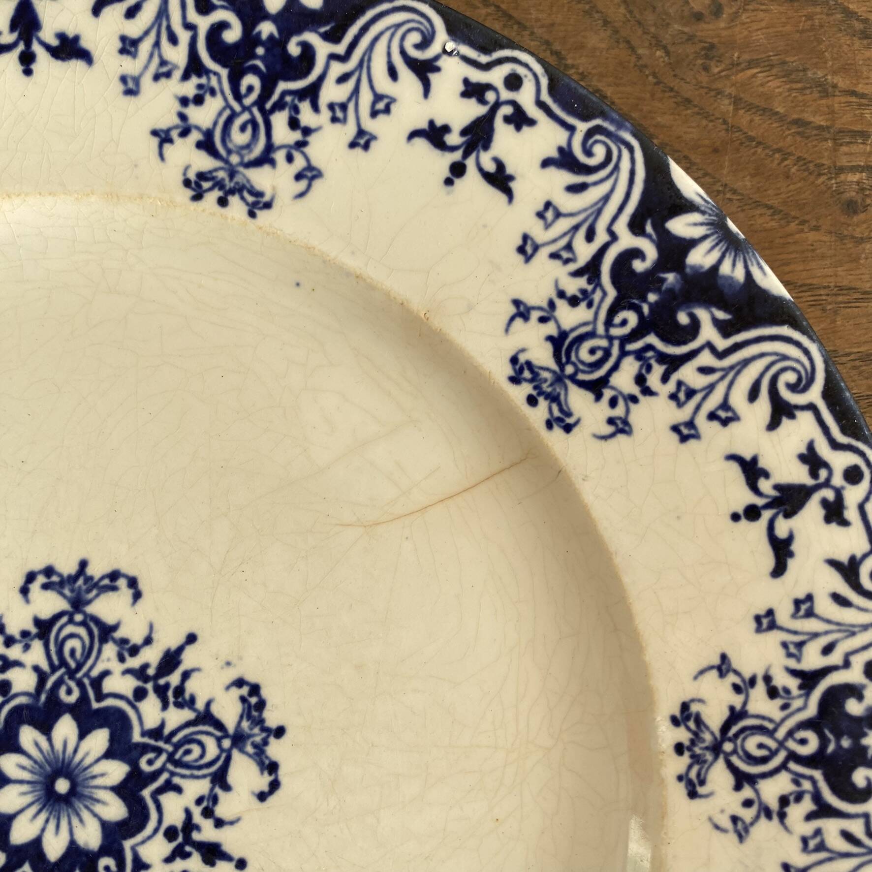 Flat ironstone plates "Rouen" Jules Vieillard Bordeaux
