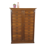 Antieke oude houten archief ladekast