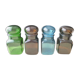 Set of 4 jars or bottles in colored glass Ariel 70s