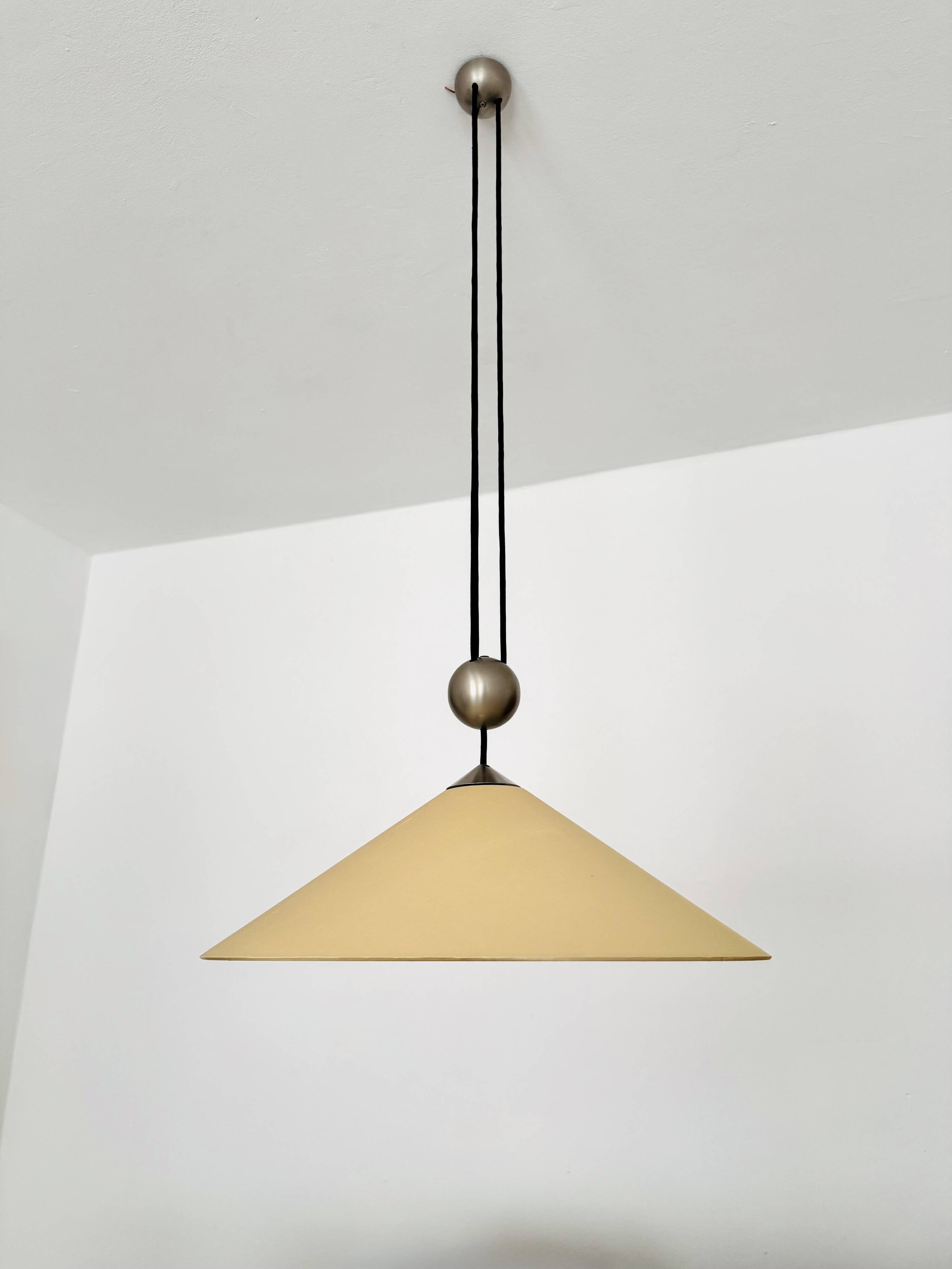 Large Adjustable Pendant Lamp with Counterweight by Florian Schulz