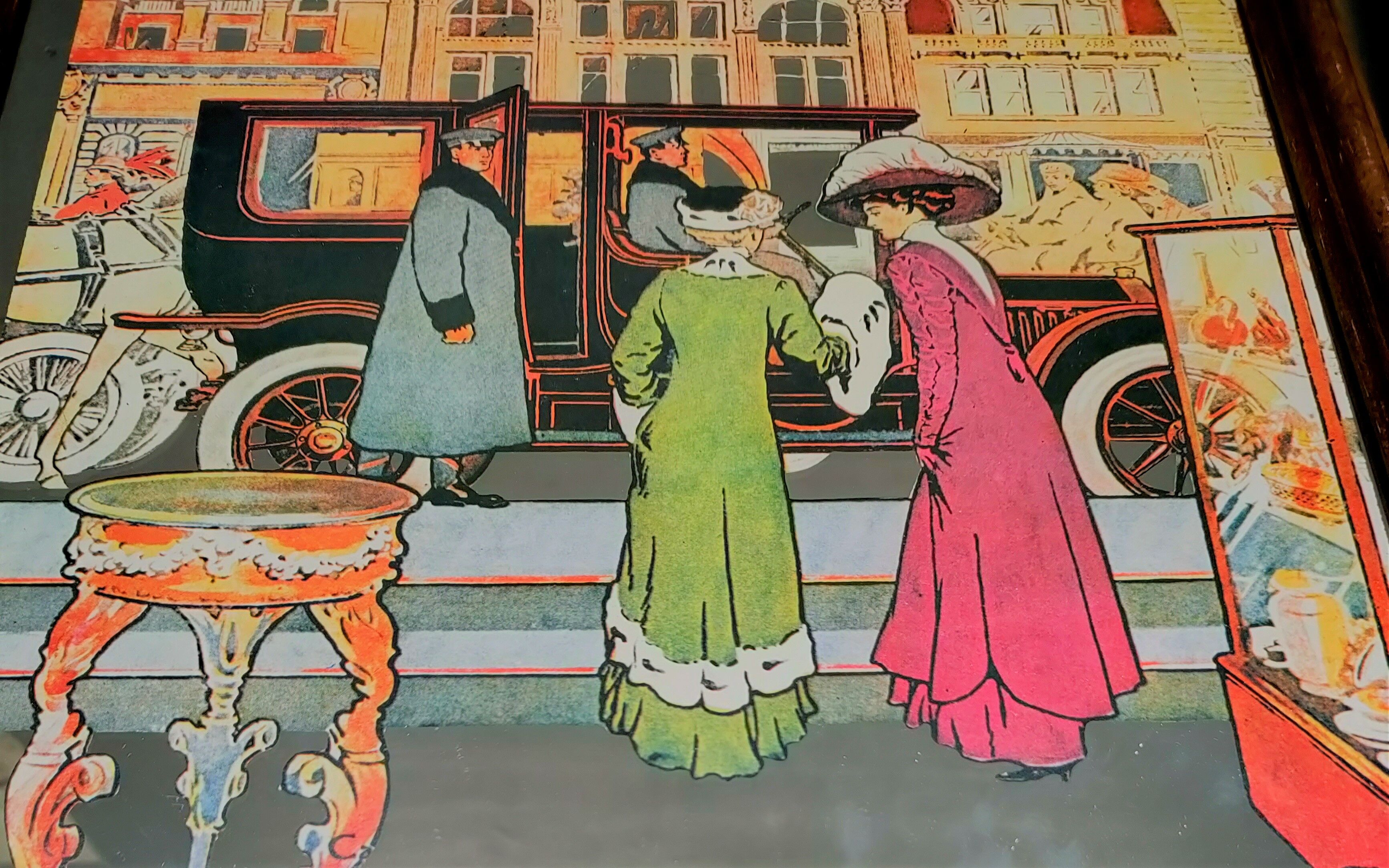 Two mirror frames Art-Deco style, silkscreened " Monte-Carlo " - France - 70's