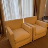 Pair of armchairs inspired by Jean-Michel Frank