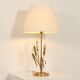 Brass table lamp adorned with wheat ears, 1970s, Italy.