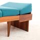 Méridienne scandinave en palissandre, années 1960