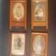 Set of 4 small wooden photo frames, standing frame