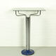 Vintage chrome plated console table with glass top – 1970s modernist design