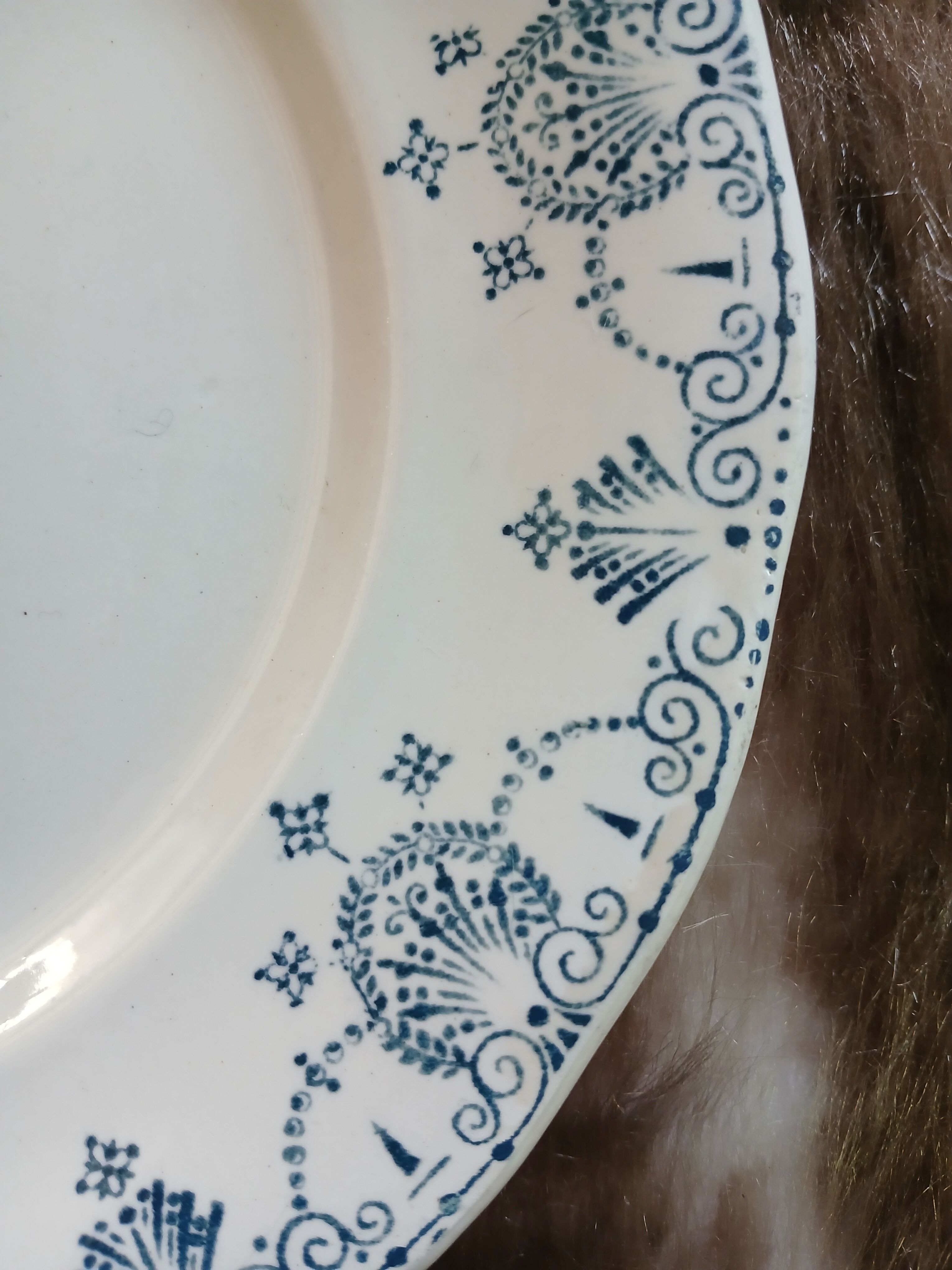 7 antique dessert plates in ironstone