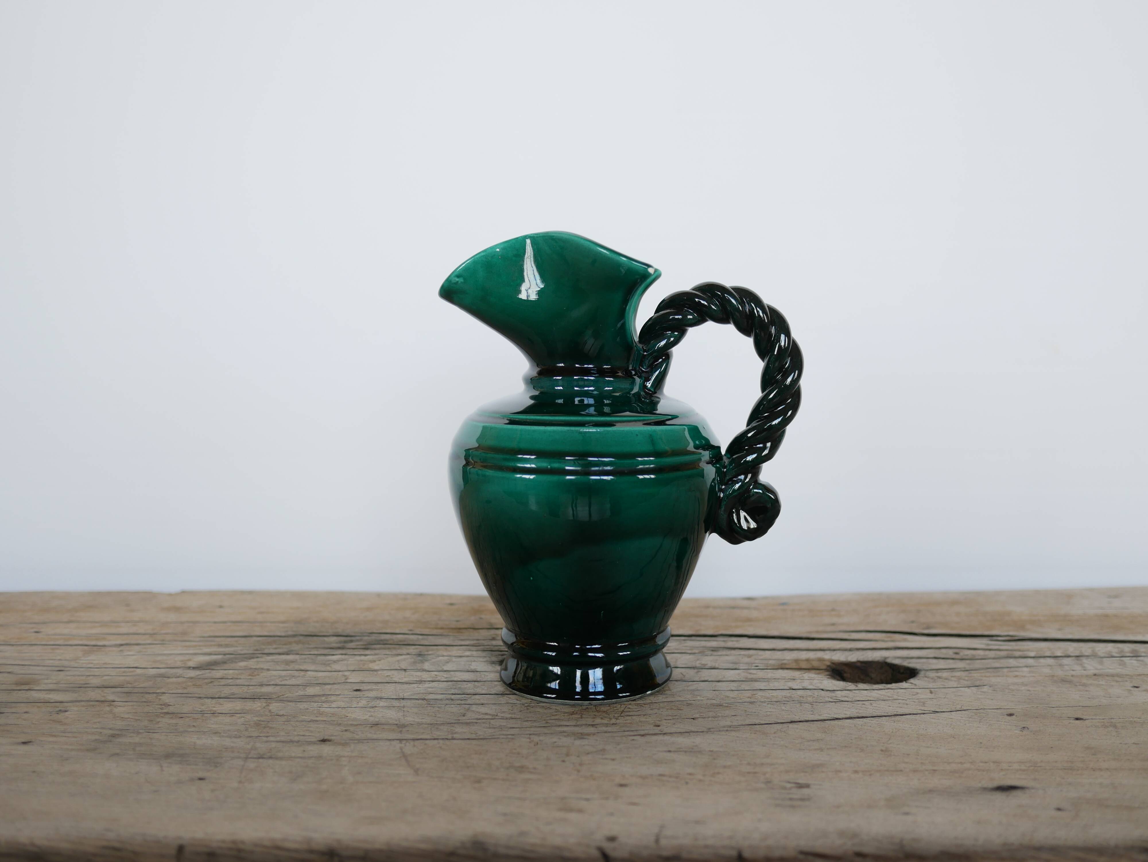 Vintage ceramic vase pitcher by Marius Giuge, Vallauris