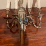 Wall light in bronze and silver