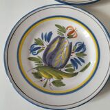 6 earthenware plates from the East - vintage 1960s