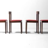 Set of 4 Dino Cavalli dining chairs in rosewood