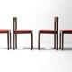 Ensemble de 4 chaises de salle à manger Dino Cavalli en palissandre.