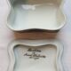 Boite à bijoux porcelaine fine signée Chaufriasse Limoges: Angelot et papillons