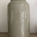 Large cylindrical pot in glazed stoneware