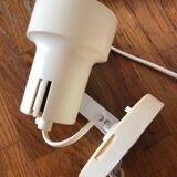 Vintage spotlight, off-white, ABS plastic, 70s