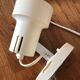 Vintage spotlight, off-white, ABS plastic, 70s