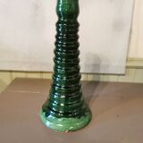 Large green ceramic candle holder Morocco